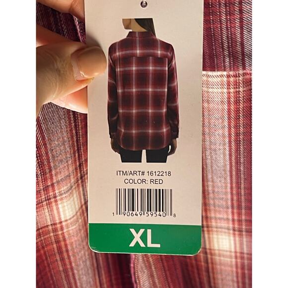 Jachs New York NWT Girlfriend classic plaid button down collar shirt Wmn Sz XL - Picture 6 of 8